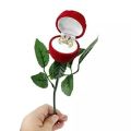 Red Rose Flower Ring Box. 