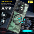 Nanu For Tecno Spark 20 20C BG6 BG7 Infinix X6225 [Camouflage Beatles] Compatible with Magsafe Phone Case Shockproof Slim Soft Cover Transparent Back Protection Casing. 