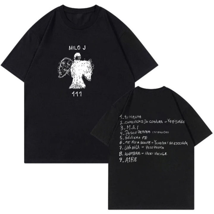 Milo J 111 album T-shirt pop singer merch crewneck short sleeve tee women men streetwear fashion clothes