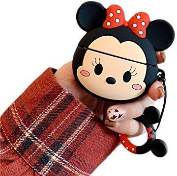 Latest Cute Silicon Minnie Mouse Airpods Pro Cover With Hook- Silm Case