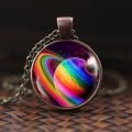 Nebula Planet Necklace Galaxy Astronomy Dome Glass Pendant Solar System Jewelry Space Universe Necklace Milky Jewelry. 