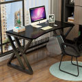 Gaming table for pc High Quality Computer Workstation Desk Office Desks Sturdy Wooden Desk with Metal Legs Gaming Desk Suitable for Bedroom, Living Room, Study Room. 