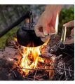 Permanent Match Keychain – Reusable Waterproof Flint Fire Starter for Camping, Hiking & Emergency Survival (Black). 