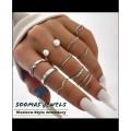 Elegant Pack of Rings For Girls Full Hand Rings For Girls Different Designs Soomas Jewels Rings Set. 