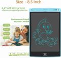 Black 8.5 Inch LCD Writing Tablet for Kids - Electronic slate - Multicolor Drawing tablet - Erasable Writing Board Learning Toys for Education Purpose - reusable and cost-effective for kids. 