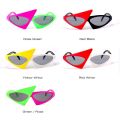 SHAUNA Fashion Christmas Triangle Oval Green Rose Contrast Color Roy Purdy Sunglasses Stage Hip Hop Party Glasses UV400. 