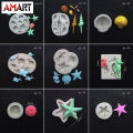 Silicone Mold Set Mermaid Tail Sea Animal Cookie Cake Kitchenware for Home Use. 