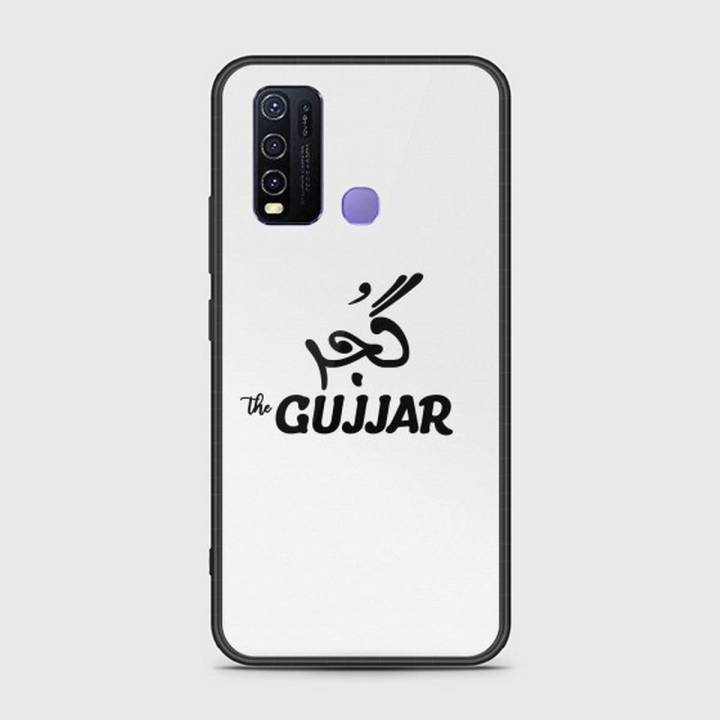 Vivo Y30 Cover - SkinLee HQ Infinity Glass Case (Soft) - Caste Name Gujjar Customized Cover - SKINLEE-664-1-776-570
