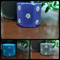 3 PC Mini floral pot  with quotes for small plant and candle holder. 