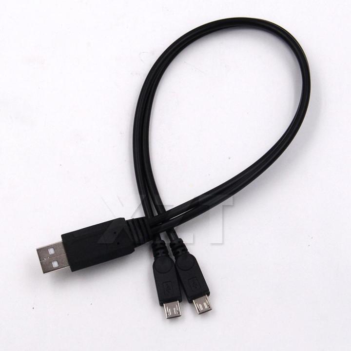 USB 2.0 to Dual Micro USB Adapter Cable Data Transfer Charging Cord Male to Male 2 Micro-USB Splitter For Android Phone Charger
