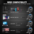 LYCANDER 568 Gaming Headset with Mic for Xbox 360 One S/X PS4 Switch and Windows PC, Mac iOS PC/Surround Sound Over-Ear Gaming Headphones with Noise Cancelling Mic, LED Lights, Volume Control for iOS device, Android device,Smart Phone, Laptops,Mac, iPad. 
