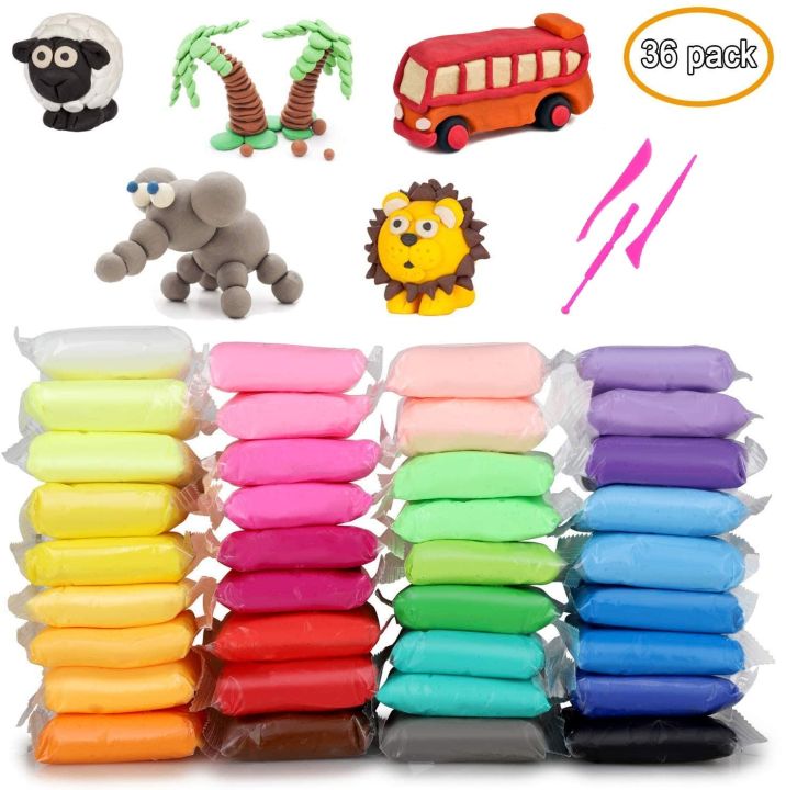 Pack%20of%2036%20Clay%20With%20Tools%20for%20Kids%20Learning%20Polymer%20Dough%20432gm%20Multicolor%20-%20Image%203