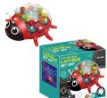 Interactive Multi-Colour Light Projection Ladybug Toy, Gear Ladybug, Rotatable, with Sounds, 18×16cm Rotating Gear Lady Bug With Lights And Music Toys For Children. 