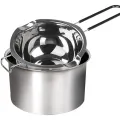 2-Pack Stainless Steel Double Boiler, at-Resistant Handle for Chocolate, er, Cese, Caramel and Candy- Steel Melting Pot, 2 Cup Capacity, Universal Pad. 