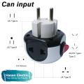 Universal Multi Plug Adapter Travel Adapter, Two pin socket Button, 3 Pin US, UK converter to EU Plug Conversion Adapter Highly Durable Multi Socket. 