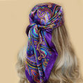 Towel popular print square 023 Oumei Toutan sunscreen silk scarf 2M shawl fashion sand 90*90C shaped bandana. 