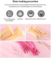 Kitchen Bathroom Dishes Floors All Purpose Cleaning Gloves Pink 1 Pair Pack. 