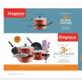 Elegance Non Stick Cookware Set | 17 pcs Non Stick Cookware set | 3 Layer Non Stick Cookware Set. 