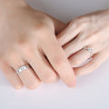 Silver Opening Lovers Ring Simple Personality For Women Fine Jewelry Accessories Gift. 