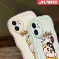 JIUMOO For Samsung galaxy S20 Case Cartoon Crayon Shin Chan Colorful Lovely Wave Border Soft Clear Shockproof Phone Cases Creative Camera Transparent Casing Simple Gentle Protective Cover. 