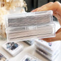 Small Card Photo Transparent Flip Storage Box Sealing Sticker Storage Dust Box. 