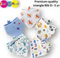 High Quality Cute NEWBORN  Baby Triangle Bib with Button Tikon Bib Kids Cotton Bandana Bibs APRON. 