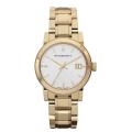 Burberry Wrist Watch For Ladies Stainless Steel White Dial Gold tone 34mm Watch BU9103 / Watch For Women. 