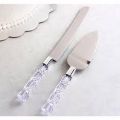 2 Pcs Stainless Steel Cake Knife And Server Set. 