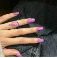 Premium Quality 24 Artificial nails Mix Range Coffin & Normal Size Nails in a Box Included Dotted Glue. 