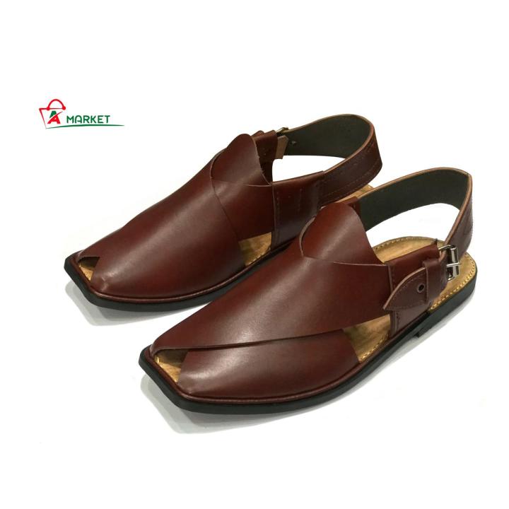 Peshawari chappal new model Sweat AbsorbingSlim designShine LeatherSimple and Light weighted Peshawari chappal soft Peshawari sendal for men Daraz .pk