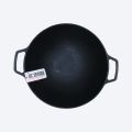 Cast Iron Wok 12.5" (without lid), Krucible Kitchen, Non Stick Cooking Wok, Black Karahi,  non stick karahi full size (without lid), Classic Series. 