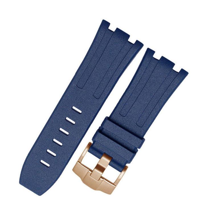 Aotelayer 28mm Nature Fluoro Rubber Watchband for Audemars Piguet Watch Strap Men Silicone Watch Band Accessories for AP 15703