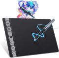 HUION Inspiroy 2 L H1061P Graphics Tablet with 3 Group Keys + Scroller and Battery-Free Pen PW110, 10.5 x 6.56 inches Digital Art Tablet for Mac, Windows, Chrome OS, Harmony OS, Linux & Android. 