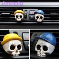 Skull Car Vent Clip 2pcs Goth Skull Car Air Fresheners Vent Clip Diffusers Easy Install Aromatherapy Decor for Car Interior Universal Design Fun Car Decoration. 