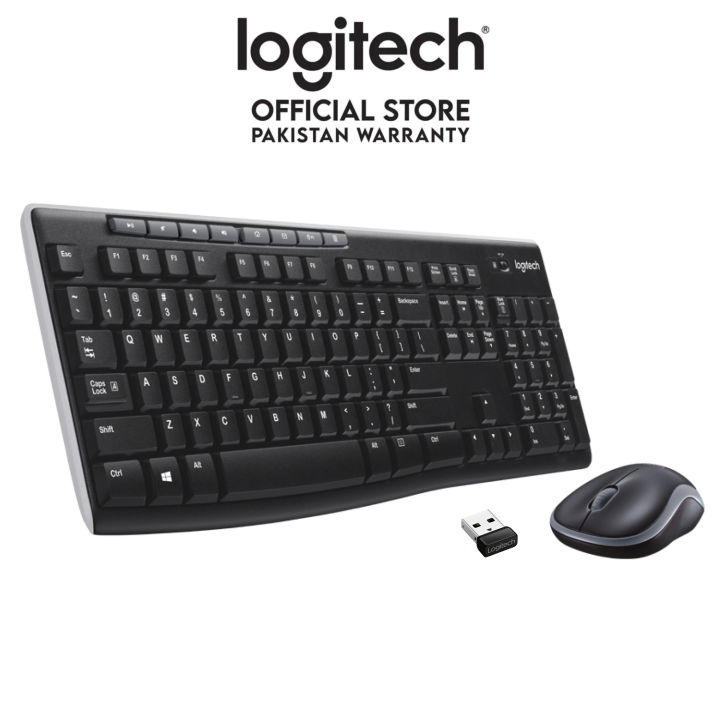 Logitech MK270 Wireless Keyboard & Mouse Combo (Black)