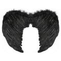 BLACK ANGEL WINGS MADE BY REAL FEATHER. 