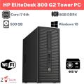HP EliteDesk 800 G2 Tower PC - Core i7 6th Gen - 8GB DDR4 RAM - 500GB Hard Disk - 400W PSU - WiFi - Windows 10  -  Z Tech Computers. 