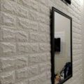 27 inch x 30 inch pack of 4 white 3D Wall PAPER / 3D Brick Wall Sticker Self-Adhesive Foam Wallpaper Panels / 3d wallpaper / self adhesive wall paper / wall panel for room. 
