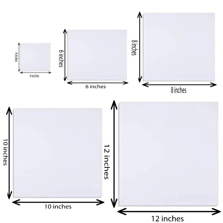 Canvas Pack  4x4 6x6 8x8 10x10 For Painting Canvas Board Panels For Art Painting Made of Cotton Streched Framed Canvases