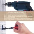Coat Hooks Black with Screws Metal Double Hook Wall Hooks for Kitchen. 