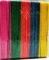 (Pack of 1) Large Multi Ice Cream Stick (wooden) for Art Work-Multicolored, Yellow, Red, Blue, Pink, , Green color. 