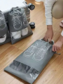 Pack of 12 - Travel Shoes Storage bag with clear window non-woven with PVC Bag. 