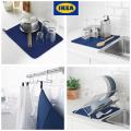 IKEA Dish Drying Mat, 44x36 cm, Polyester with Polyurethane Foam, Machine Washable. 