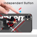 UCUC for iPhone 13 Pro Back Cover Personality Supreme Boys Frosted Transparent Hard Phone Case Thin Shockproof Full Cover Camera Protect Case. 