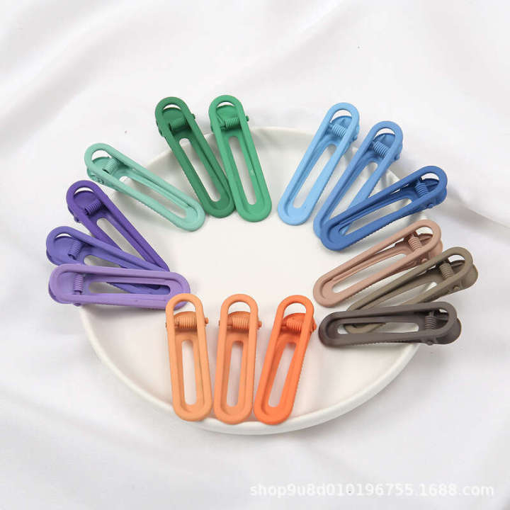 New candy colored ins with female side painted duckbill tactile paint aron hair clip