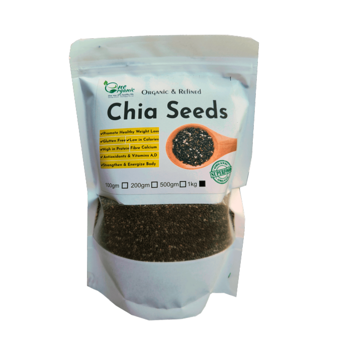 Organic Chia Seeds 1Kg Pack - full of benefits and Best for Weight Loose