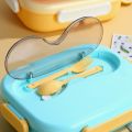 3 compartments Snap Lock  Bento  Lunch Box: Sealed & Leak-Proof with cutlery. 
