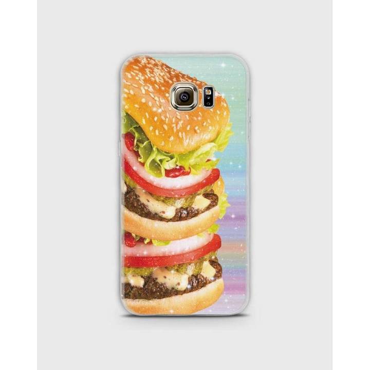 Samsung Note 5 Edge Cover in Hybrid Soft Case cover Tpu Burger Print- 1cover2129