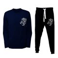New Arrival Lion Face Printed Full Sleeves T shirt With Trouser Gym & Sports Wear Tracksuit For Men. 
