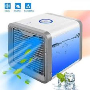 Portable Desktop USB Fan Mini AC Ultra-quiet Bladeless Fan Dual Use USB Air Cooling Conditioner